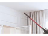Aspirador escoba - Hoover HF300 HOME, Cepillo Anti-Enredos, Posición Parking, Luz LED, Autonomía 40 min, Batería Extraíble, Carga 2.5h, 0.7L, Rojo