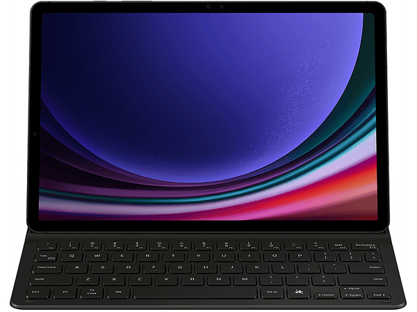 Funda tablet - Samsung  Book Cover Keyboard Slim (AI Key), compatible con Galaxy Tab S9/S9 FE, AI Assistant, 12.4", Negro