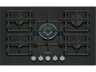 Placa de gas - Siemens EP7A6QI40, 5 Zonas, 28 cm Zona grande, Gas natural, 75.2 cm, Negro