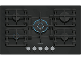 Placa de gas - Siemens EP7A6QI40, 5 Zonas, 28 cm Zona grande, Gas natural, 75.2 cm, Negro