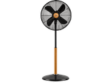 Ventilador de pie - Ufesa Masachusets, 50 W, 3 Velocidades, Altura ajustable hasta 125 cm, Negro y Haya