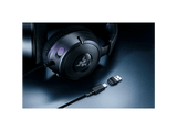 Auriculares gaming - Razer Kraken V4 X, Circumaurales, Cable 200 cm, Tecnología Razer Chroma™ RGB, Cancelación de Ruido, Negro
