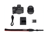 Cámara EVIL - Canon EOS R100 + Objetivo RF-S 18-45mm + SD, 24.1 megapíxel, 7.5 cm, Wi-Fi, Negro