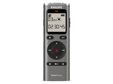 Grabadora de voz - Philips DVT1170, 8 GB, Micrófono de 360°, Pantalla LCD 1.34 , Formato PCM (WAV) , Funciona con pilas AAA, Plata