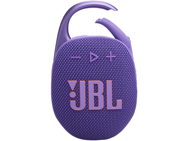 Altavoz inalámbrico - JBL Clip 5, 7 W, Bluetooth, 12 h Autonomía, Resistente al Agua, Wireless, Purple