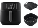 Freidora de aire - Philips AirFryer HD9285/96, XXL, Conectada, 7.2l, Acc Molde + Parrilla, Negro
