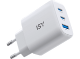 Cargador - Isy IWC 4145, Universal, 45W,  1x USB-A, 2x USB-C, Blanco