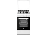 Cocina a gas - OK. OFC 2421-3 A, Gas Natural y Gas Butano, 4 quemadores, Horno de gas, 49 l de Capacidad, Blanco