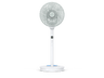 Ventilador de pie - Rowenta QV5050, 20W, 18 dB (A), 1800 m3/h, 20 Velocidades, 3 Alturas, Temporizador, 30 horas de autonomía, 7 Aspas, Blanco
