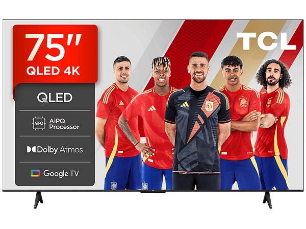 TV QLED 75" - TCL 75T69C, UHD 4K, Procesador AiPQ, Smart TV, DVB-T2, Negro