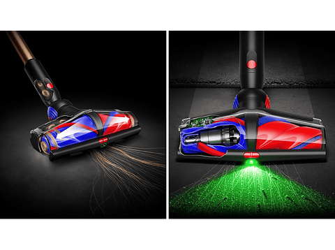 Aspirador escoba - Dyson V16 Piston Animal™, Potencia succión 315 AW, Autonomía 70 min, Antienredos, Black/Cooper