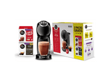 Cafetera de cápsulas - De'Longhi EDG315.B + 2 packs Genio Plus de regalo, 1500W, 15 bar, 0.8 l, Apagado automático, Negro