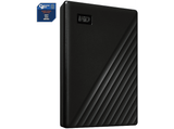 Disco duro externo 2 TB - Western Digital WD My Passport, Portátil, HDD, USB 3.2, Funciona con Chromebook, Negro