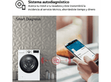 Lavadora carga frontal - LG F0P3CYV2W, 20 kg, 1000 rpm, 14 programas, TurboWash™ 360˚, Steam™, Blanco