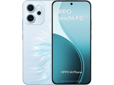 Móvil - OPPO Reno14FS, Opal Blue, 512GB, 12GB RAM, 6.57