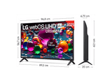 TV LED 43 - LG 43UA75006LA, UHD 4K, Procesador Inteligente α7 AI Processor 4K Gen8, Smart TV, DVB-T2 (H.265), Charcoal Black
