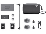 Micrófono - DJI Mic 2 (2 TX + 1 RX + Estuche de carga), Cancelación de Ruido Inteligente, Audio Omnidireccional, 6h Autonomía, 250m Alcance, Negro