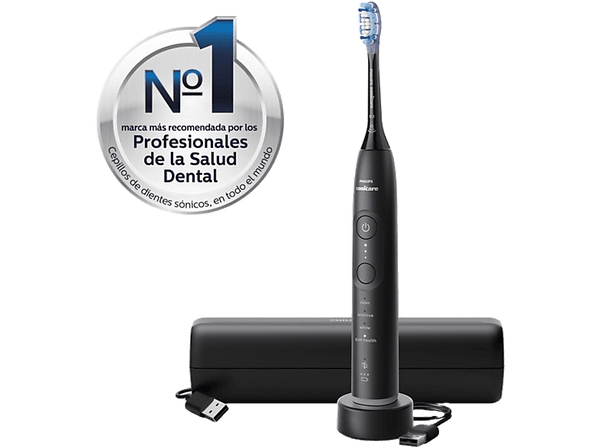 Cepillo eléctrico - Philips Sonicare 7100 HX7421/01, Tecnología sónica, Sensor de presión, Temporizadores intuitivos, Negro