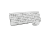 Pack Teclado + Ratón - Logitech MK250, Inalámbrico, Bluetooth, Autonomía 12 meses, Ambidiestro, Windows/Mac/Chrome, Resistente a salpicaduras, Blanco