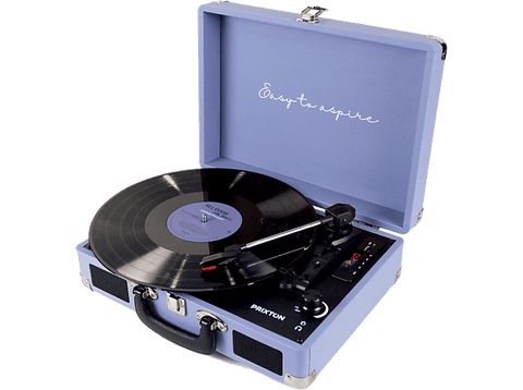 Tocadiscos - Prixton VC400, 78 rpm, Bluetooth, USB, 2 Altavoces 3W,  Digitalizador de vinilos, Lila