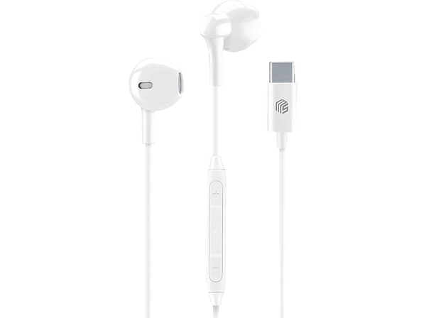 Auriculares - Music Sound Cápsula, Micrófono integrado, Control Remoto Integrado, USB‑C, Blanco