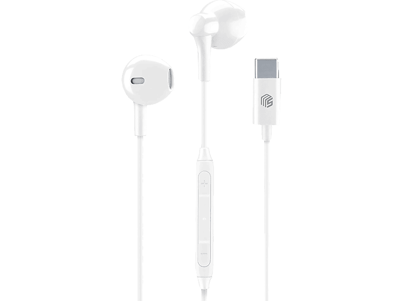 Auriculares - Music Sound Cápsula, Micrófono integrado, Control Remoto Integrado, USB‑C, Blanco