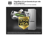 Frigorífico combi - LG GBV3100APY, No Frost, 186 cm, 344 l, Inox antihuellas