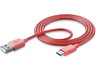 Cable USB - CellularLine USBDATATYCSMART, Cable USB,  1 metro, USB A, USB C, Rosa