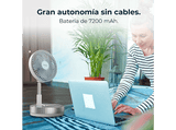 Ventilador de pie - Cecotec EnergySilence 800 FoldAir Control, Telescópico, 8, 4 velocidades, Oscilación automática, Mando a distancia, Plata