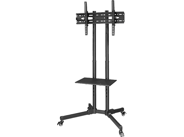 Soporte TV - Hama 00220874, Móvil con Ruedas, Pantalla de 81 a 191 cm (32" a 75"), 600 x 400, Regulable Altura, Negro