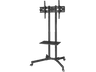 Soporte TV - Hama 00220874, Móvil con Ruedas, Pantalla de 81 a 191 cm (32" a 75"), 600 x 400, Regulable Altura, Negro