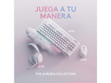 Teclado gaming - Logitech G G715 Tactile Aurora Collection, Bluetooth, Retroiluminación, Lightsync, Lightspeed, Interruptores lineales, PC/Mac, Blanco