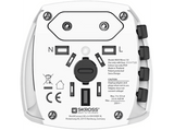 Adaptador enchufe - Hama Muv Micro, Para múltiples destinos, Blanco