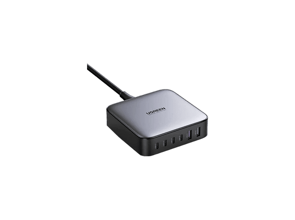 Cargador para portátil - Ugreen UGR40914, Universal, 6 en 1, 3x USB-C, 2x USB-A, 200W, Carga Ultrarrápida, Negro/Gris