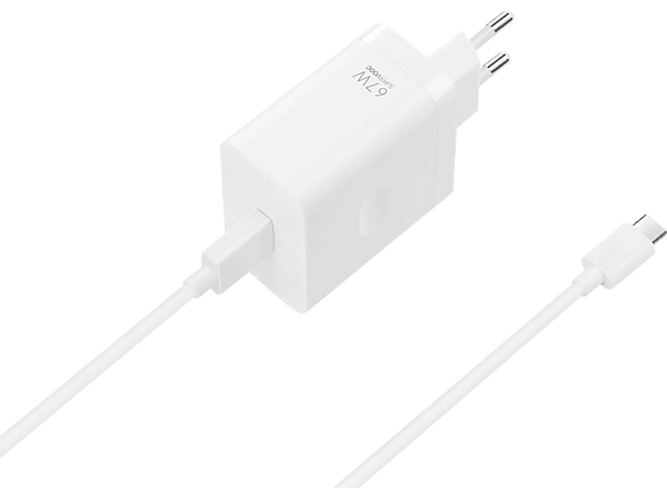 Cargador - Oppo SUPERVOOC 67W, Universal, Incluye Cable USB tipo C, Blanco