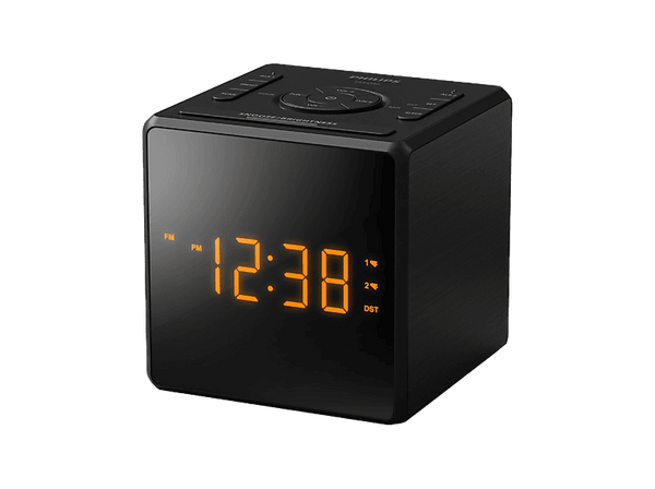 Radio despertador - Philips TAR4500/10, 1.4 W, FM, Temporizador, Pantalla LED Digital, Negro