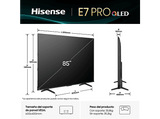 TV QLED 85 - Hisense 85E7Q PRO, QLED 4K, Quad Core/MT9618,  Procesador Hi-View Engine, 144 Hz, IA Upscaler, Negro
