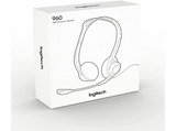 Auriculares - Logitech 960 USB-A, Con cable, PC/Mac, Micrófono ajustable