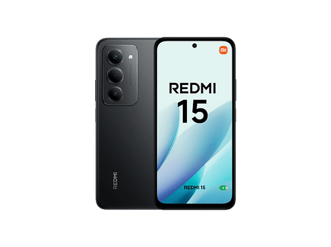 Móvil - Xiaomi Redmi 15, Negro Medianoche, 256 GB, 8 GB RAm, 6.9