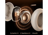 Auriculares inalámbricos - Baseus Inspire XH1 Sound By Bose, Wireless, Cancelación de Ruido, Audio Hi-Res/LDAC, Comodidad Cloud-Soft, Blanco Marfil