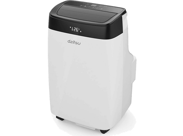 Aire acondicionado portátil - Daitsu APD-09FX2, 2236 fg/h, Velocidad de Ventilador Ajustable, 320 m³, 53 db (A), Blanco, negro
