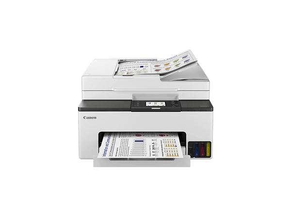 Impresora multifunción - Canon Maxify GX2050, Depósito de tinta rellenable, 15 ppm, Wi-Fi, Ethernet, impresión, copia, escaneo, fax y nube, Blanco