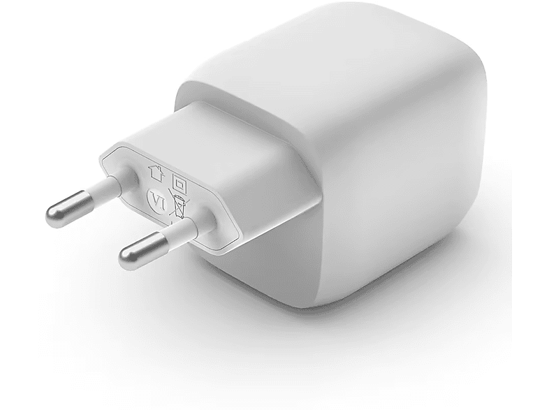 Cargador - Belkin BoostCharge Pro, USB-C, 45 W, Carga Rápida, Tecnología GaN, Blanco