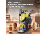 Máquina de granizados - Cecotec Twist&Ice 2600, 220 W, Capacidad 2.6L, Panel control táctil, 6 modos, Diseño compacto, Boquilla antigoteo, Negro
