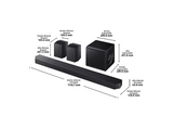 Barra de sonido - Samsung HW-Q930F/ZF, Bluetooth, 580 W, Subwoofer y Dolby Atmos inalámbrico, 9.1.4 canales, WiFiTitan Black