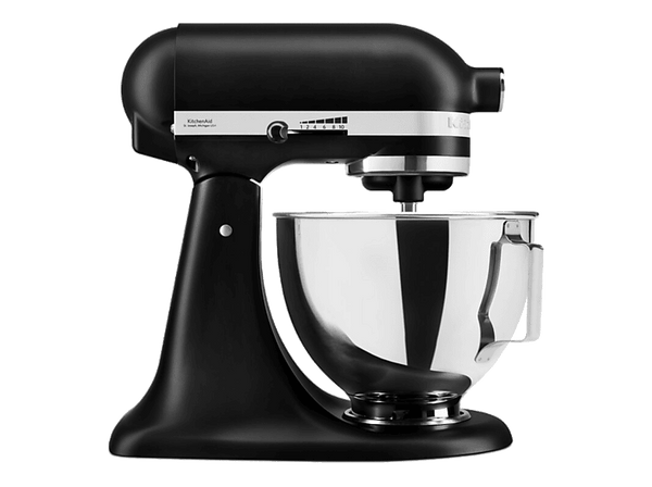 Robot amasador - KitchenAid 5KSM95PSEBM, 250 W, 4.3 l, 58-220 RPM, Cabezal Inclinable, Negro Mate