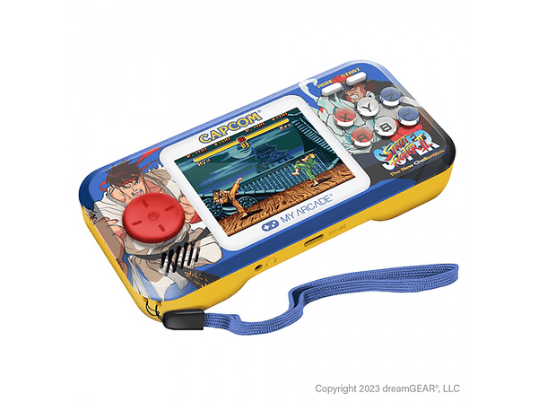 Consola retro portátil - My arcade Pocket Player Pro Street Fighter II, Incluye Super Street Fighter II