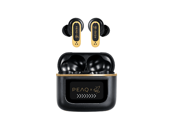 Auriculares True Wireless - PEAQ PTW-5000-RW, 32h Autonomía, Cancelación de Ruido, Bluetooth, Negro