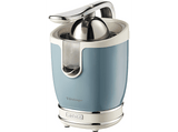 Exprimidor - Ariete 413-05, 85 W, Retro, Con 2 Conos, Función antigoteo, Acero inoxidable, Metal, Azul