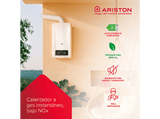 Calentador a gas - Ariston Akros LPG, Gas atmosférico, 21 kW, 11 l, Control Exterior de Temperatura, Gas butano/propano, Blanco